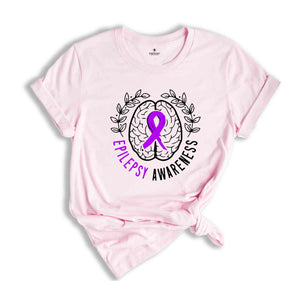 Epilepsy Awareness Crewneck Sweatshirt, Neurodiversity T-Shirt, Epilepsy Gift, Motivational Tee, Epilepsy Mom Shirt, Purple Ribbon Tee