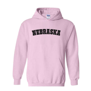 Nebraska Sweatshirt with Vintage Flair, Comfy Nebraska Hoodie, Nebraska State Crewneck, Ideal Gift for Huskers Fan, Nebraska Crewneck