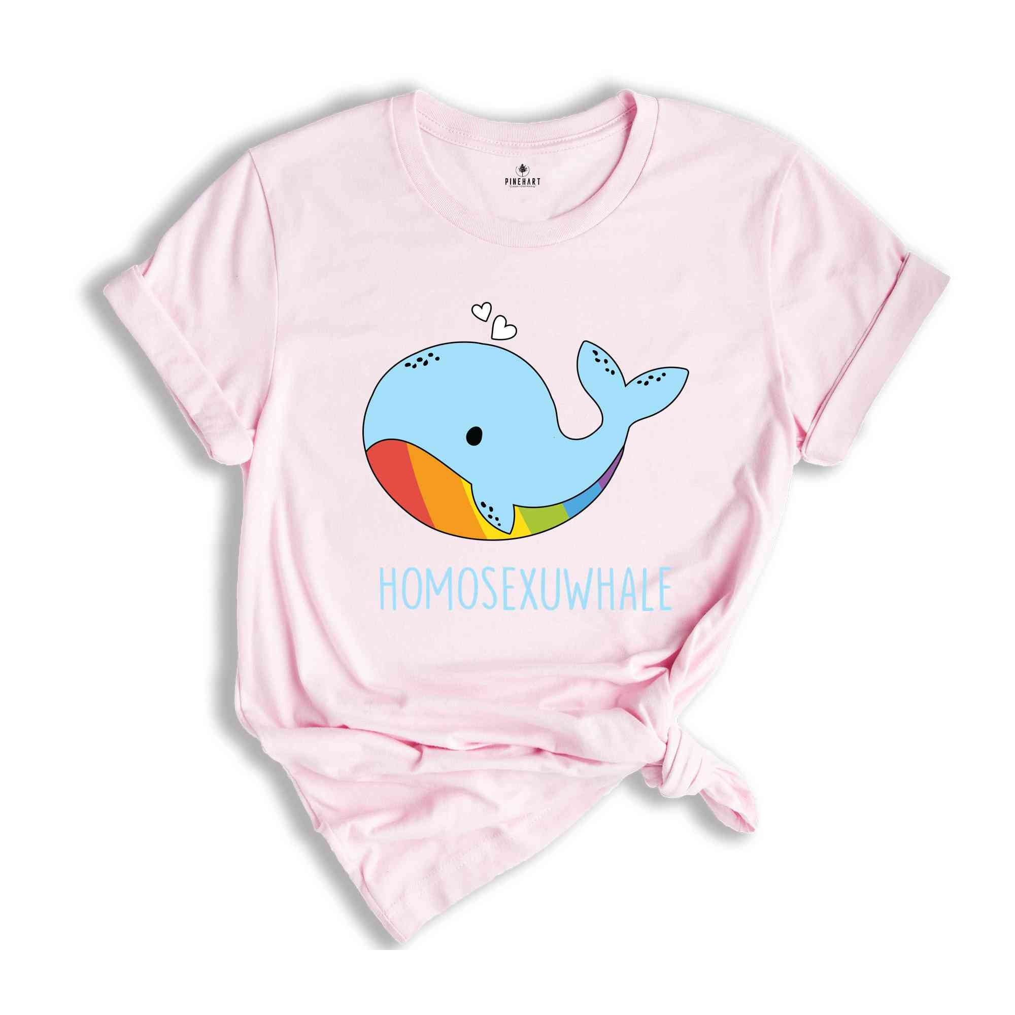 Homosexuwhale Shirt, Funny LGBT Shirt, Cute LGBT Shirt, Pride Rainbow Shirt, LGBTQ Pride Shirt, Animal Lover Shirt, Cute Whale Shirt