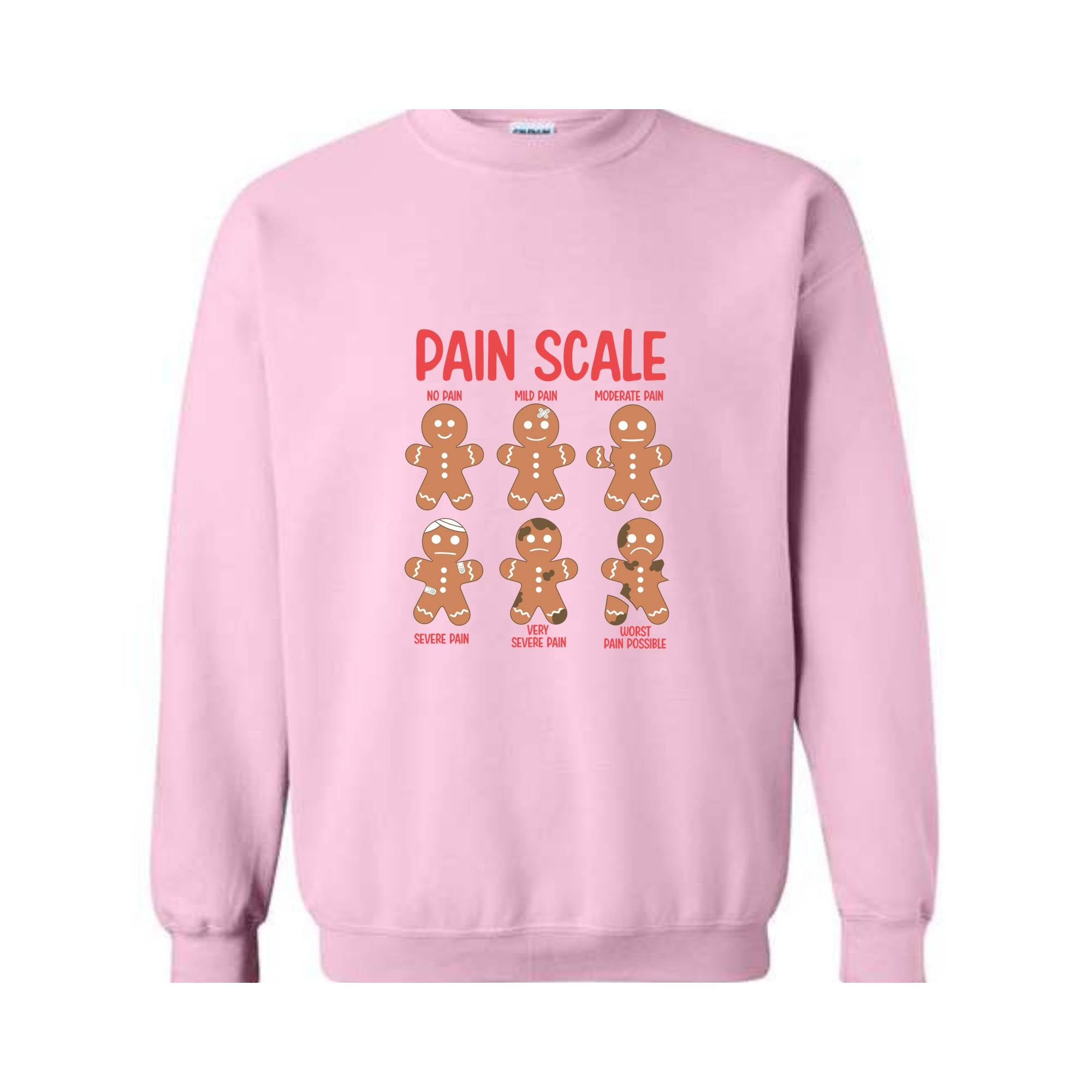 Pain Scale Gingerbread Sweatshirt, Christmas Sweatshirt Christmas Gift For Nurse, Holiday Gifts