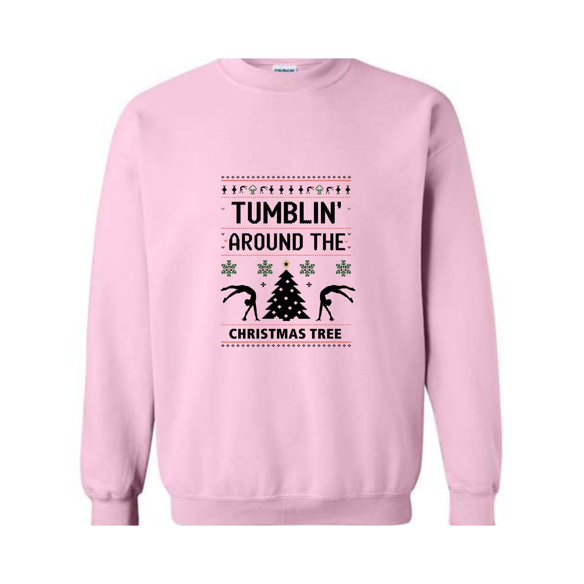 Tumblin' Around the Christmas Tree Sweatshirt, Gymnastics Gifts