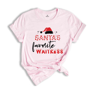 Santa's Favorite Waitress Shirt, Santa Shirt, Christmas Party Shirt, Christmas Gift, Bartender Shirt, Bartender Gift, New Year Shirt