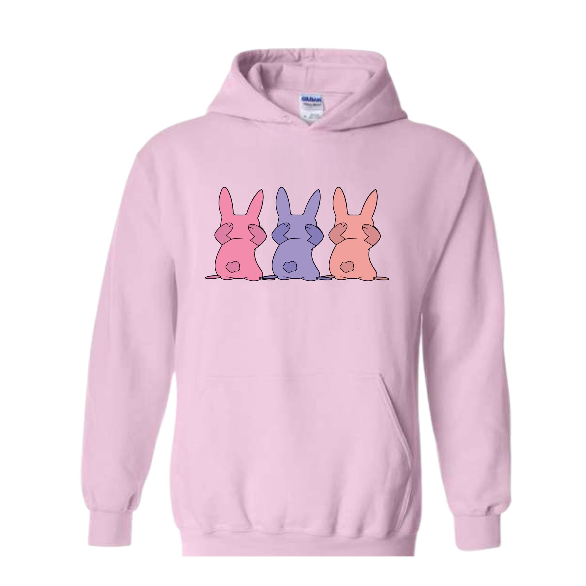 Three Rabbits Hoodie, Animal Hoodie, Wildlife Hoodie, Hipster Bunny Hoodie, Bunny Hoodie