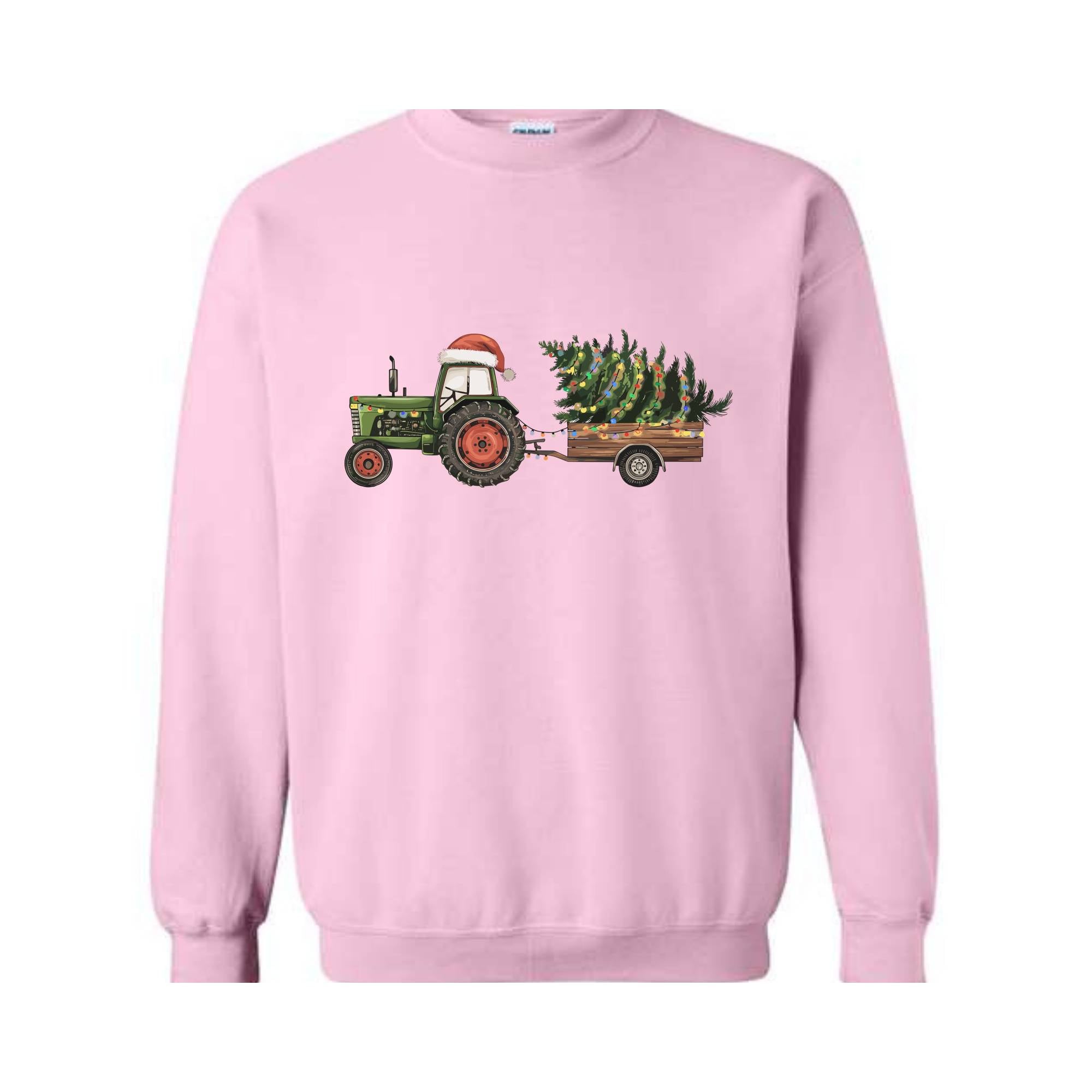 Tractor Christmas Tree Sweatshirt, Christmas Light Hoodie, Farmer Christmas Hoodie, Country Christmas Hoodie, Tractor Tree Hoodie