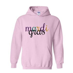 Retro Mardi Gras Hoodie, Mardi Gras Sweatshirt, New Orleans Sweatshirt, Fat Tuesday Outfit, Women Mardi Gras Sweatshirt, Mardi Gras Sweater