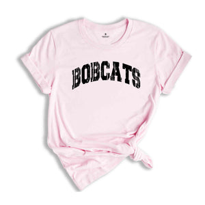 Distressed Mascot Shirt, Bobcats Mascot Shirt, Bobcats Team Spirit Shirt, Bobcats Fan Shirt, Bobcats School Shirt, Bobcats School Spirit