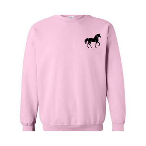 Personalized Equestrian Sweatshirt, Custom Horse Lover , Horse Trainer Gift, Horseback Riding , Girl Horse