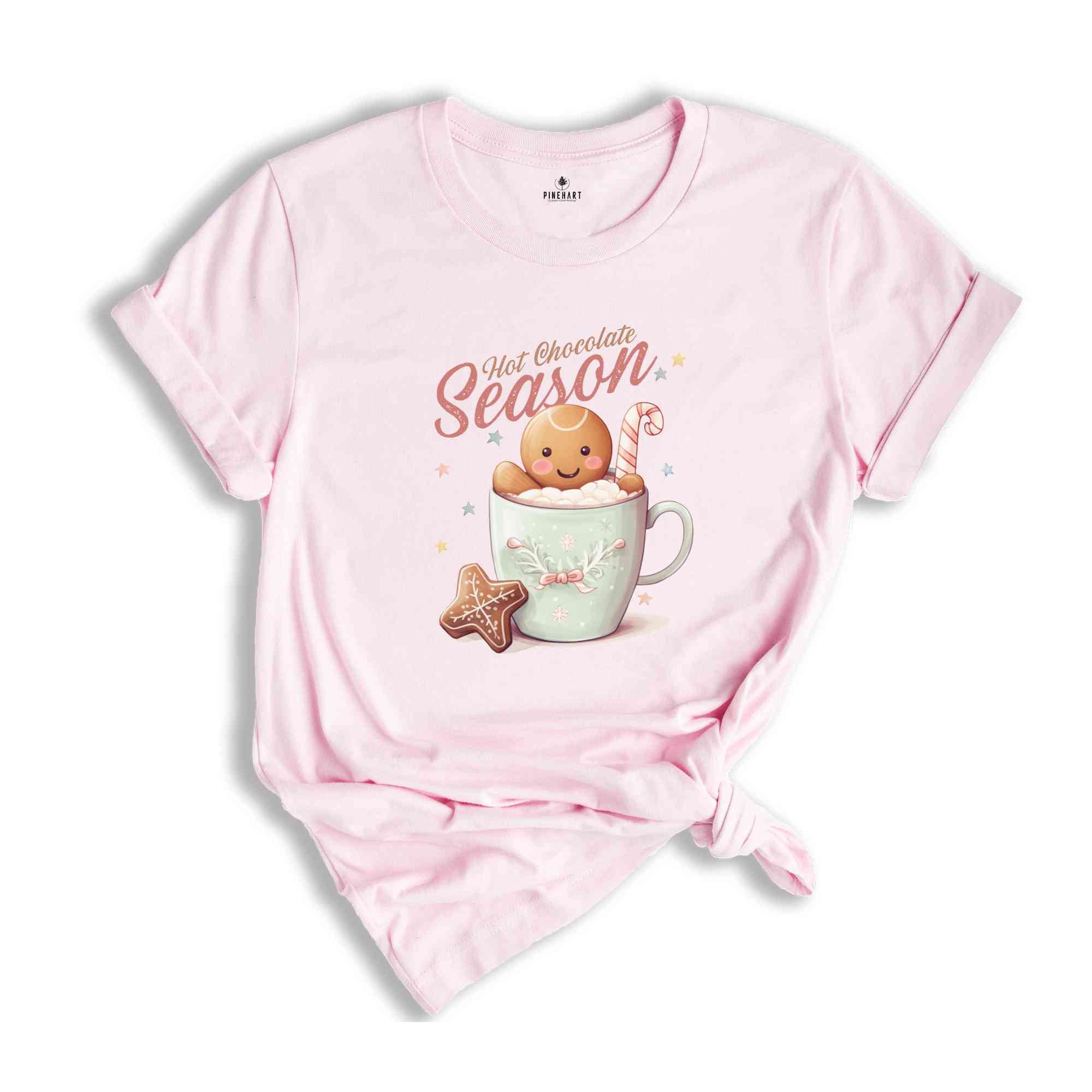 Hot Chocolate Season Shirt, Gingerbread Shirt, Funny Christmas Shirt, Cute Christmas Shirt, Most Wonderful Time, Xmas Gift,