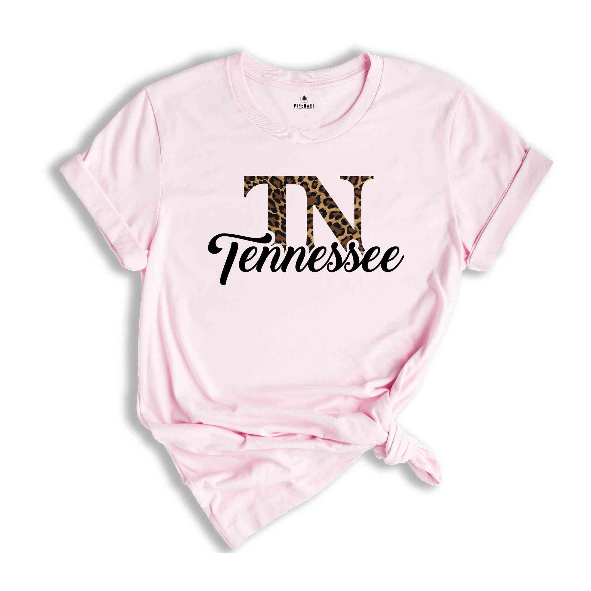 Tennessee Shirt, Leopard Print TN Shirt, Tennessee Football Shirt, Game Day Shirt, Go Tennessee Shirt, Sport Mom Tee