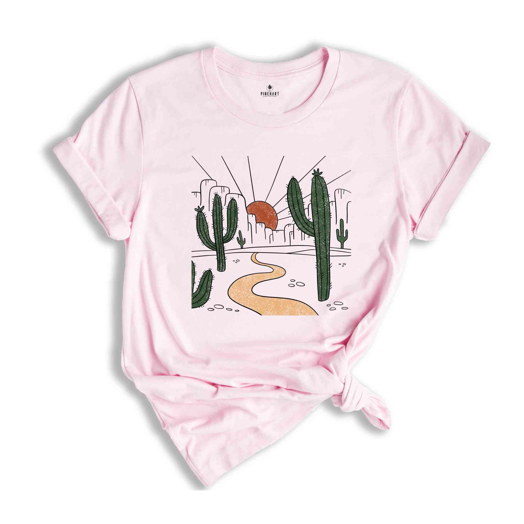 Desert Sunset T-Shirt, Desert Shirt, Cactus Tee, Country Desert Shirt, Adventure Lovers Apparel, Travel Tee