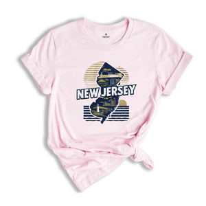 Retro State Of New Jersey Shirt, State Of New Jersey Shirt, State Tee, New Jersey Tee, New Jersey Lover Shirt, Family Trip Shirt, Travel Tee