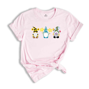 Spring Gnome T-Shirt, Cute Gnome Shirt, Butterfly Gnomes Shirt, Floral Shirt, Summer Shirts, Spring Season Tee