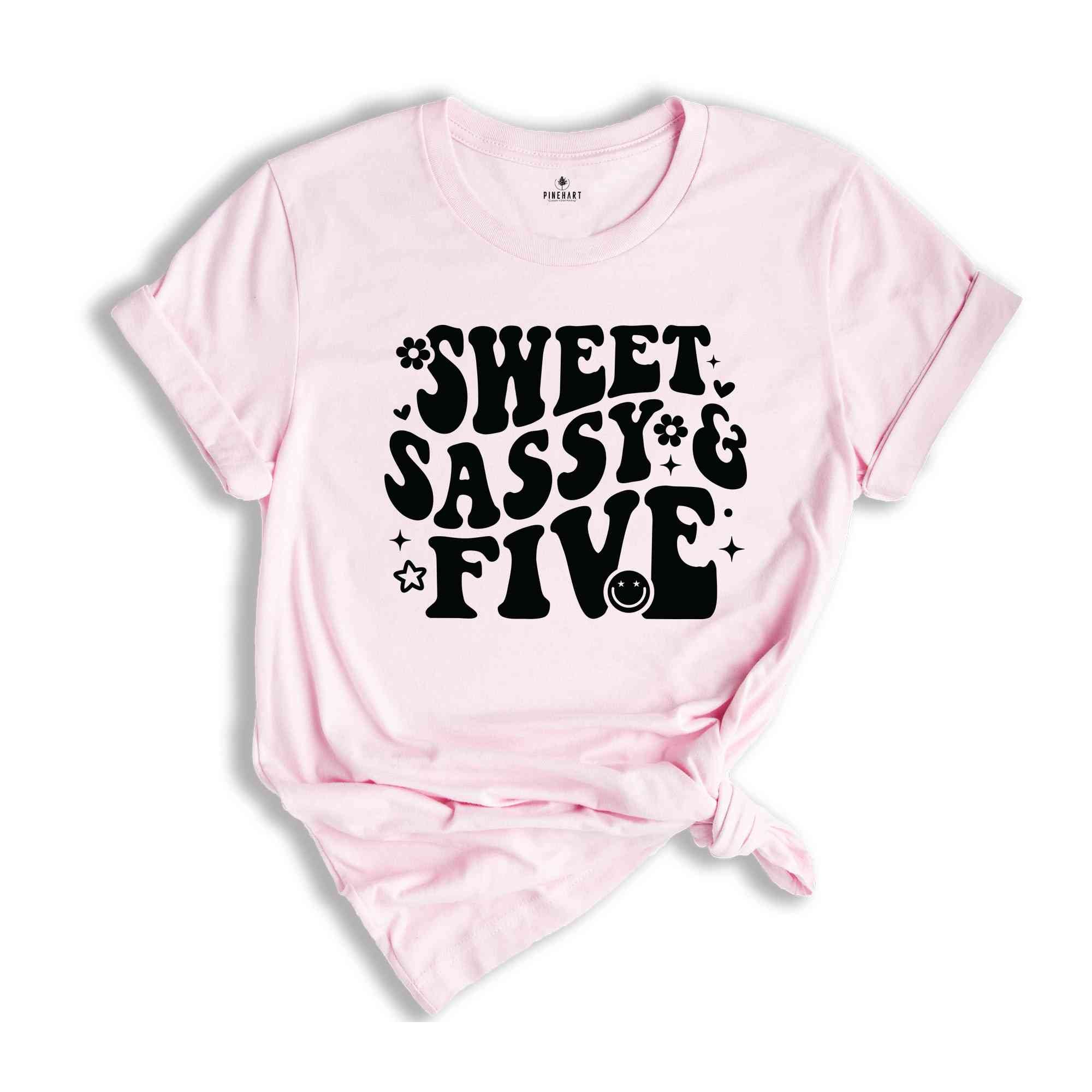 Sweet Sassy Five Shirt, Birthday Girl Shirt, Cute Birthday Shirt, Tie Dye Shirt, Birthday Party Shirt Girl, Birthday Gift, Kids Tshirt