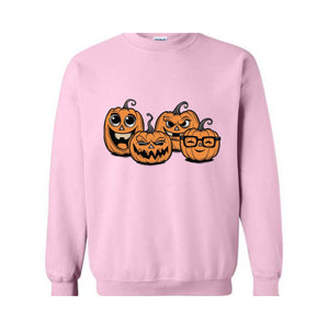 Pumpkin Sweatshirt, Pumpkin Sweater, Spooky HalloweenSweatshirt, Spooky Season, Fall Shirts, Halloween Sweater