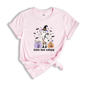 Cute But Creepy Ghost Shirt, Retro Halloween Tee, Boo Halloween Spooky T-Shirt, Creepy Halloween Shirt, Funny Halloween Gift