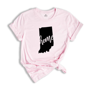 Indiana State Shirts, Indiana State Map Shirt, Indiana Travel Gifts, Indiana Apparel, Indiana Clothing, Indiana Travel T-Shirt