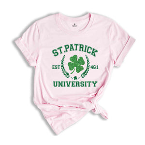 Pocket Rainbow Shamrock St Patricks Day T-Shirt, St Patricks Tee, Shamrock Tee, Lucky Shirt, St Patrick's Apparel, Rainbow Lucky Shamrock