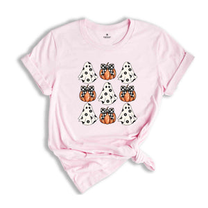 Halloween Ghost Shirt, Pumpkin Shirt, Halloween Pumpkin, Spooky Vibes Shirt, Cute Ghost Shirt, Retro Halloween Shirt, Halloween Gift