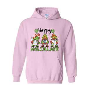 Happy Holiblafe Hoodie, Christmas Hoodie, Christmas Weed Sweater, Merry Weedmas Hoodie, Funny Christmas Sweater