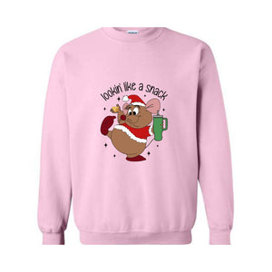 Lookin' Like A Snack Gus Christmas Sweatshirt, Funny Christmas Sweatshirt, Xmas Movie Sweater, Disneyland Christmas Sweatshirt