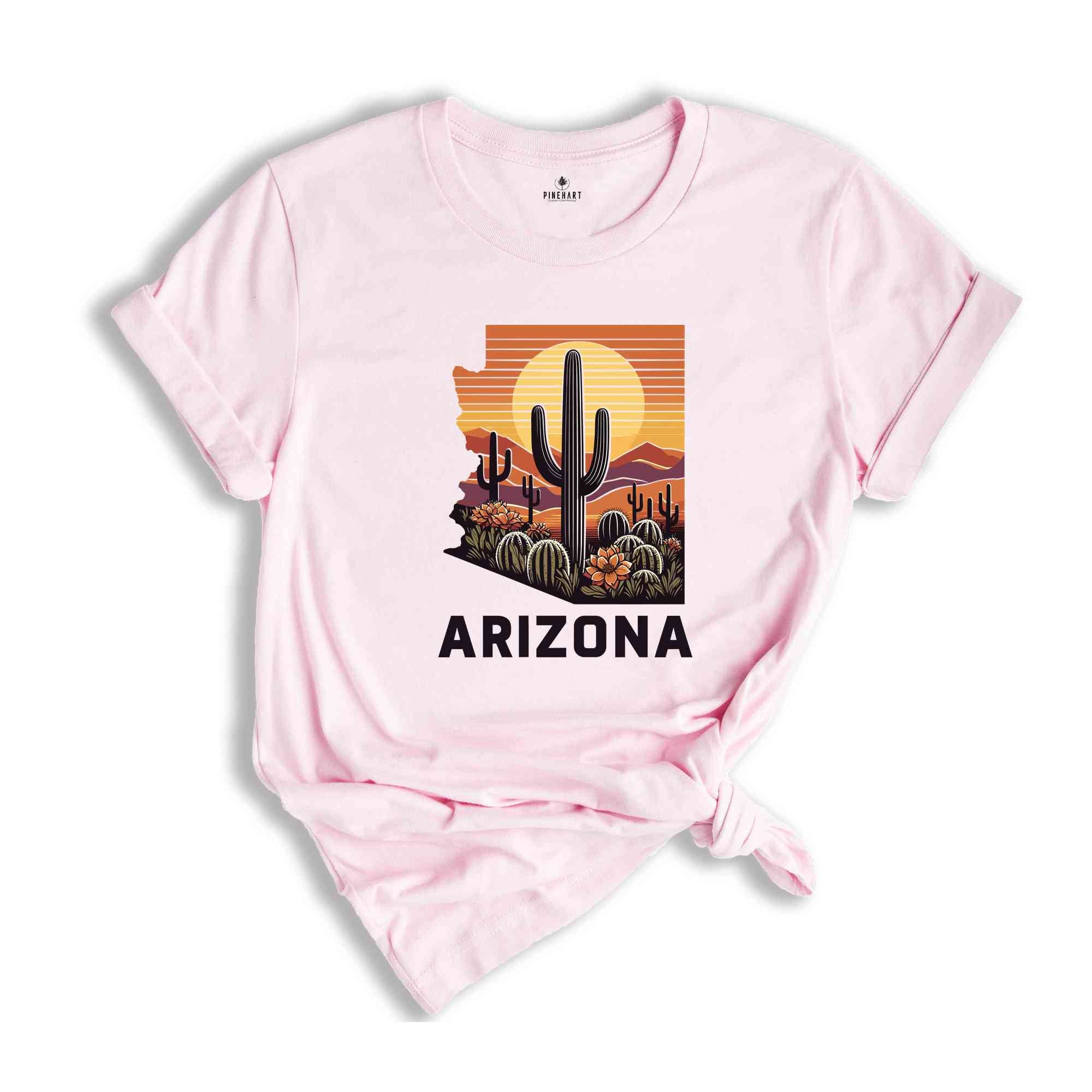 Vintage Arizona Saguaro Cactus Shirt, Prickly Pear Arizona Shirt, Arizona State Shirt, Arizona Sunset Shirt, Arizona Desert Shirt