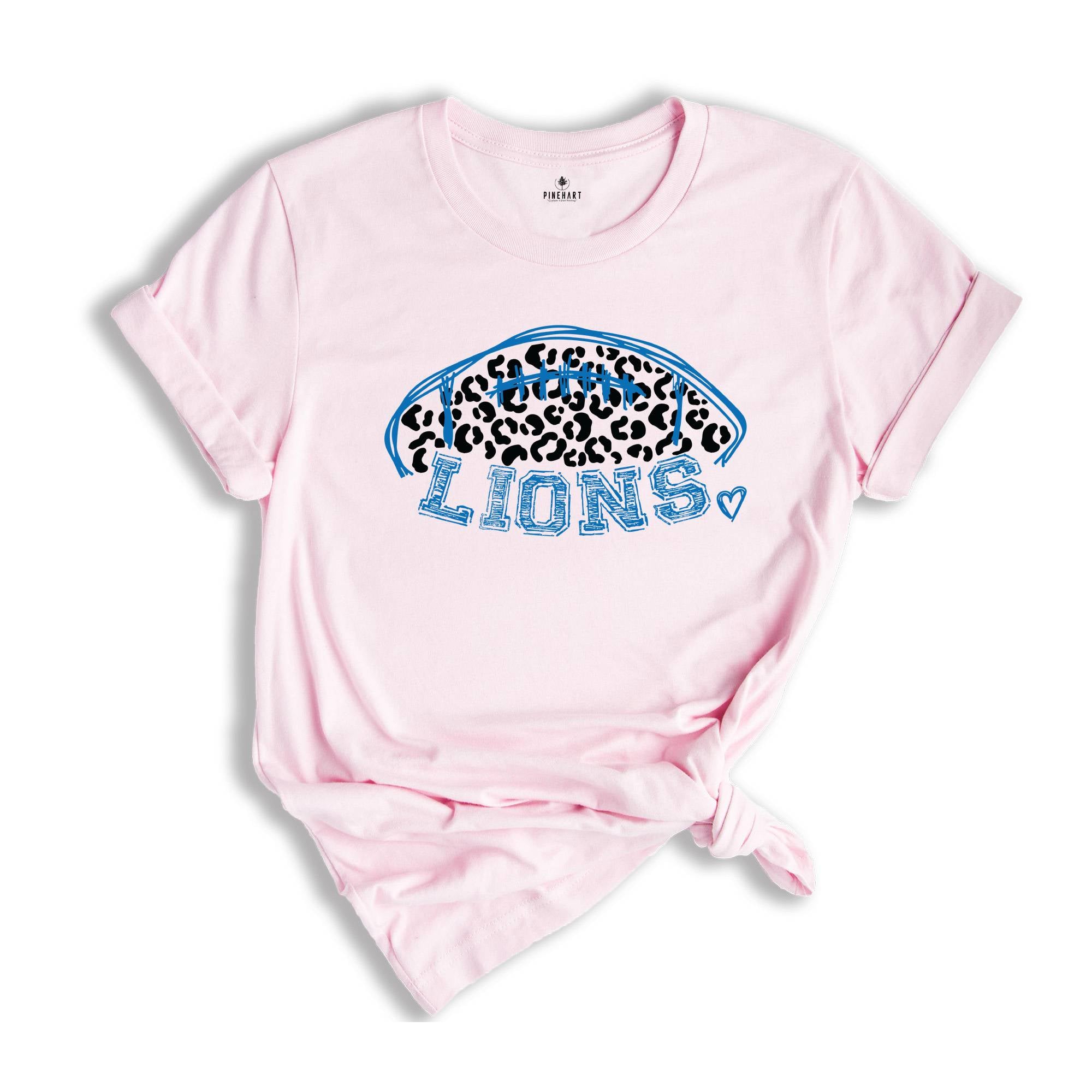 Lions Football Team Shirt, Go Lions Shirt, Leopard Go Lions Tee, Lions Mascot Shirt, Lions Cheer Tee, Lions Spirit Shirt,