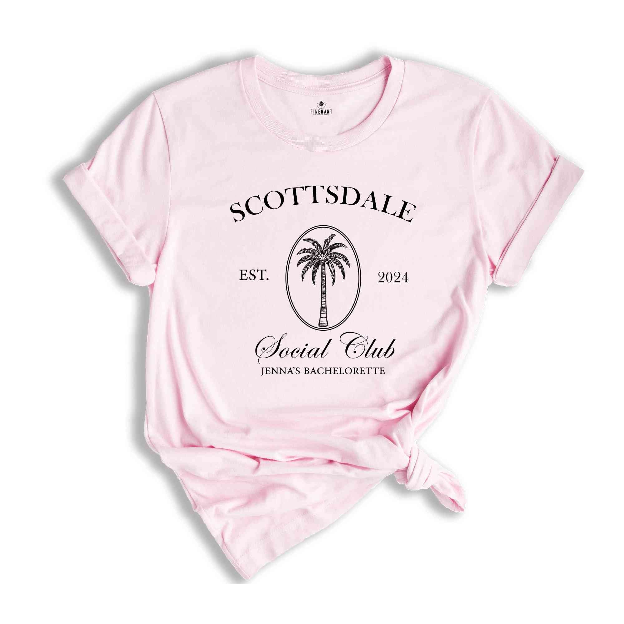 Scottsdale Social Club Shirt, Custom Bachelorette Shirt, Custom Party Shirts, Social Club Shirt, Cocktail Club Shirts, Custom Name Shirt