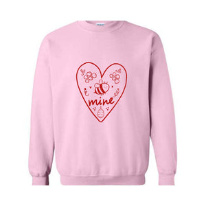 Bee Mine Sweatshirt, Valentine Couple Sweatshirt, Heart Sweatshirt, Valentine Matching Sweatshirt, Valentines Day Sweater