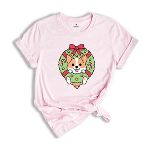 Christmas Corgi Shirt, Christmas Shirt, Christmas Corgi Gift, Christmas Puppy Tee, Santa Gift, Xmas Party Tee, Cute Corgi Shirt