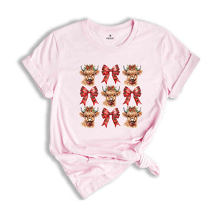 Christmas Western Highland Cow Shirt, Western Christmas, Farm Animal Shirt, Christmas Animal Shirt, Cute Christmas Shirt, Heifer Shirt