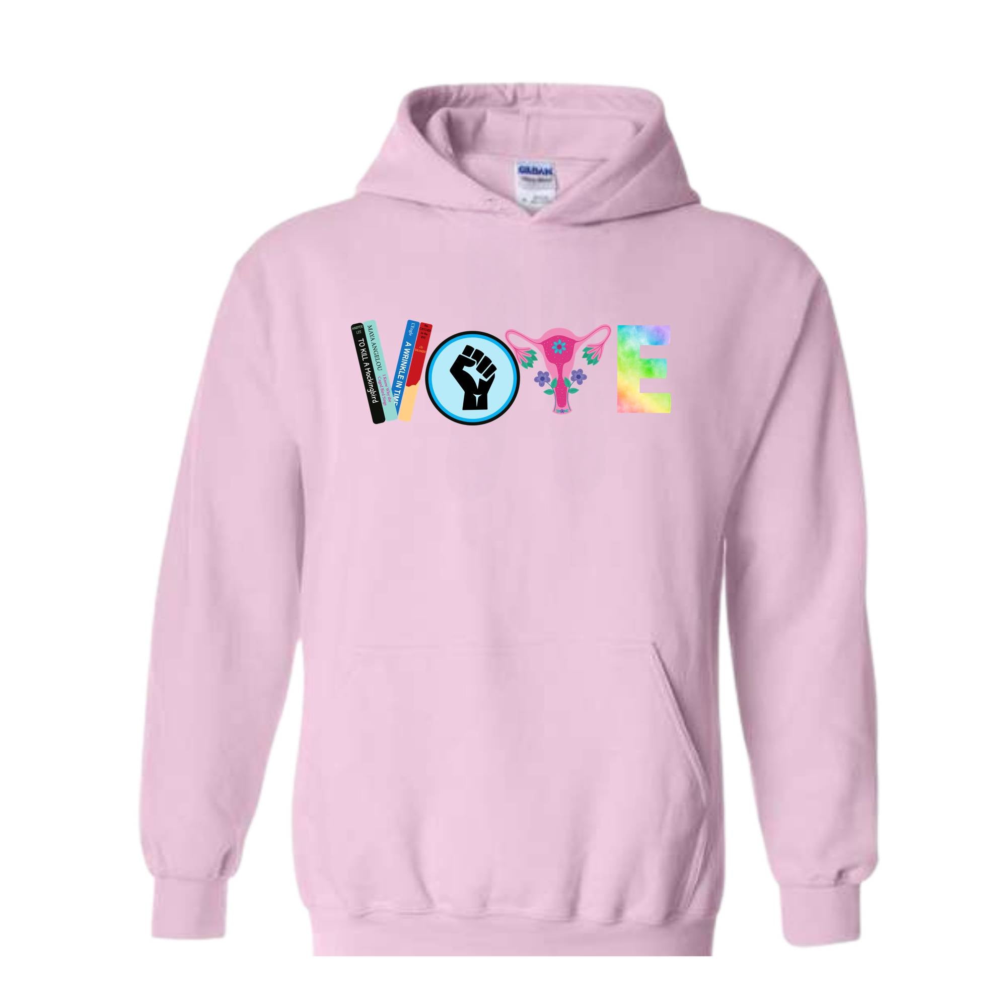 Vote Hoodie, Political Activism Hoodie, 2024 Election Hoodie, LGBTQ Hoodie, BLM Hoodie,Banned Books Hoodie, Feminist Gift