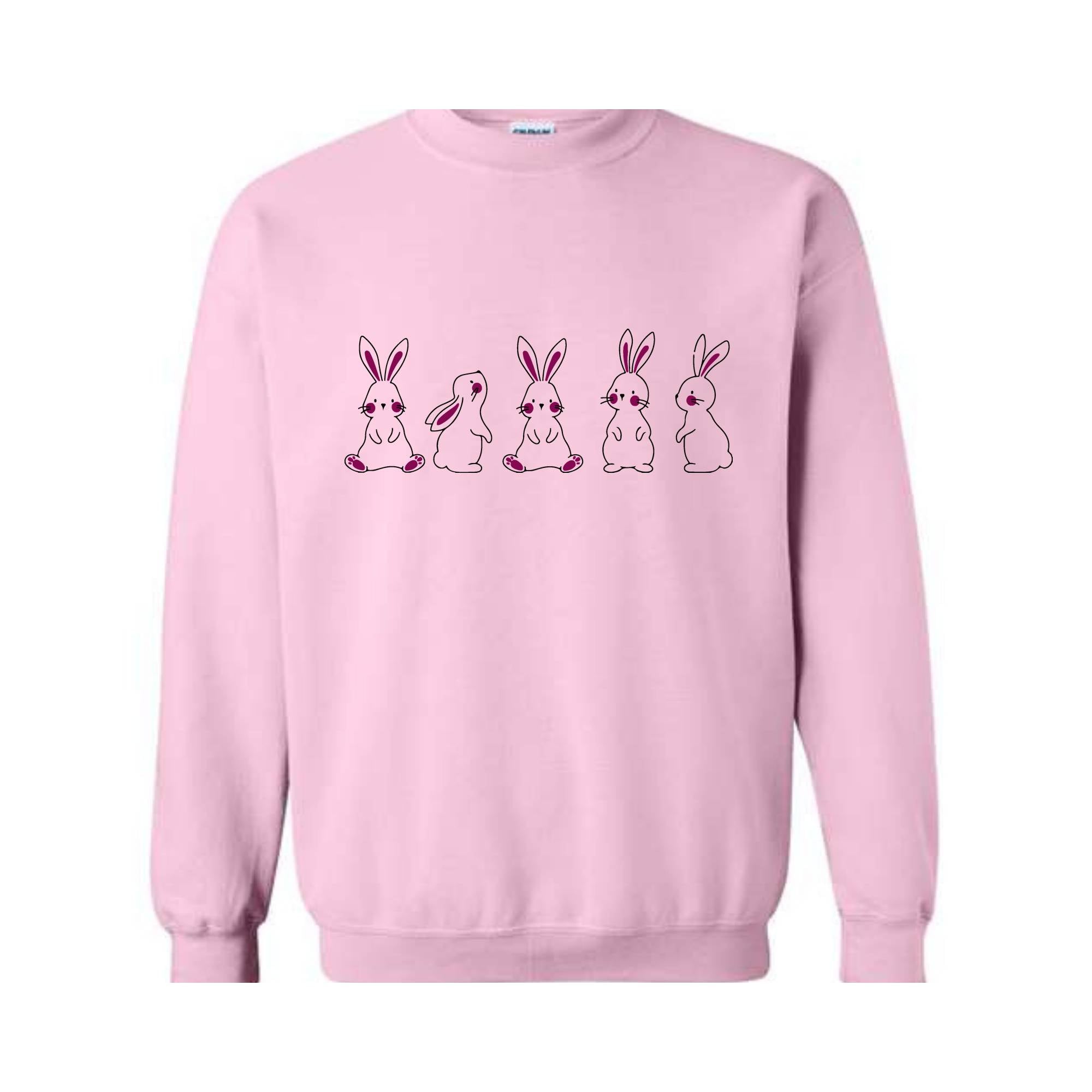 Cute Bunnies Sweatshirt, Bunny Lover Hoodie, Cute Easter Hoodie, Cute Spring Sweater, Happy Easter Hoodie, Bunny Mom Sweatshirt