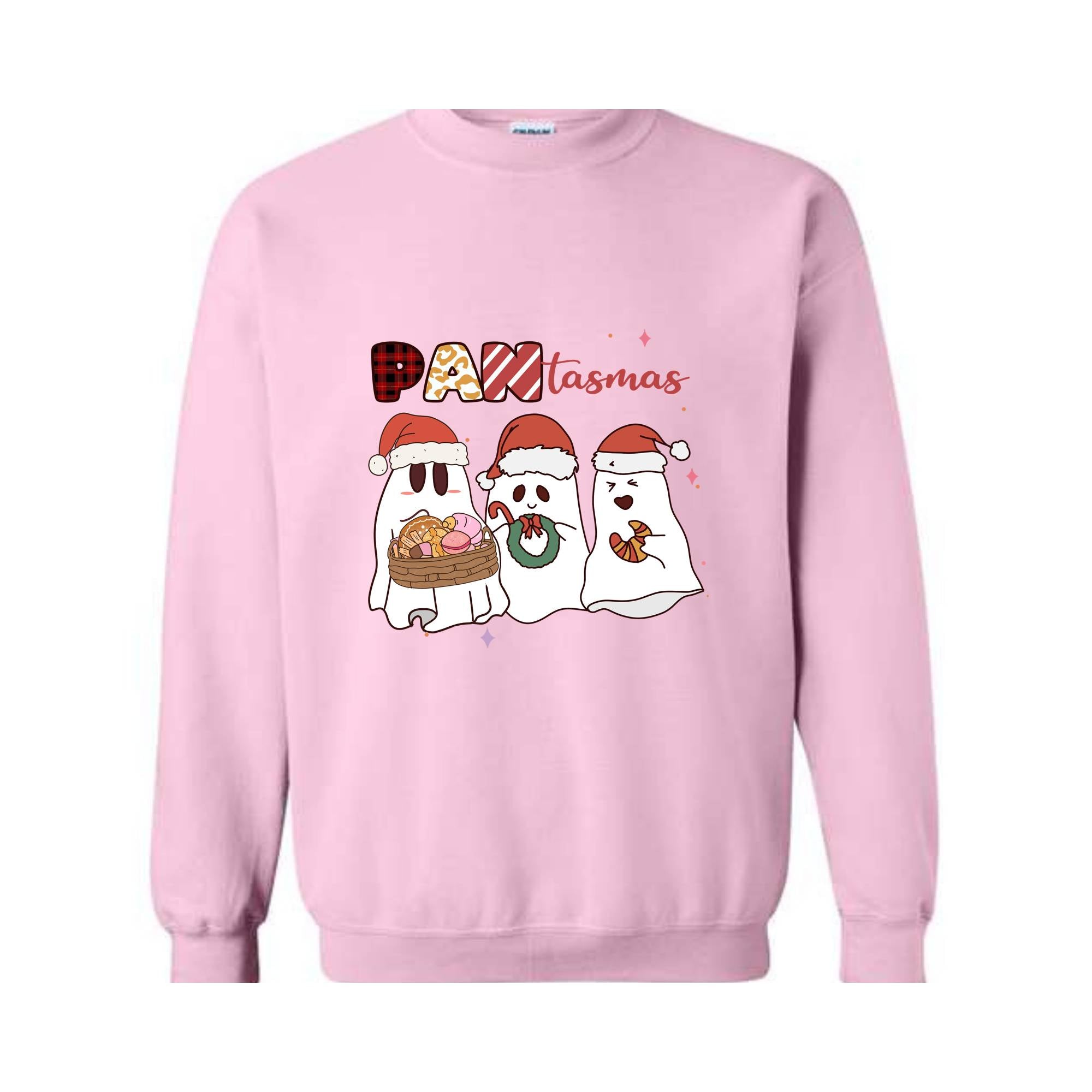 Pantasmas Ghost Chirstmas Sweatshirt, Cute Ghost Sweater, Cute Christmas Sweat, Ghost Santa Sweatshirt, Christmas Party Tee