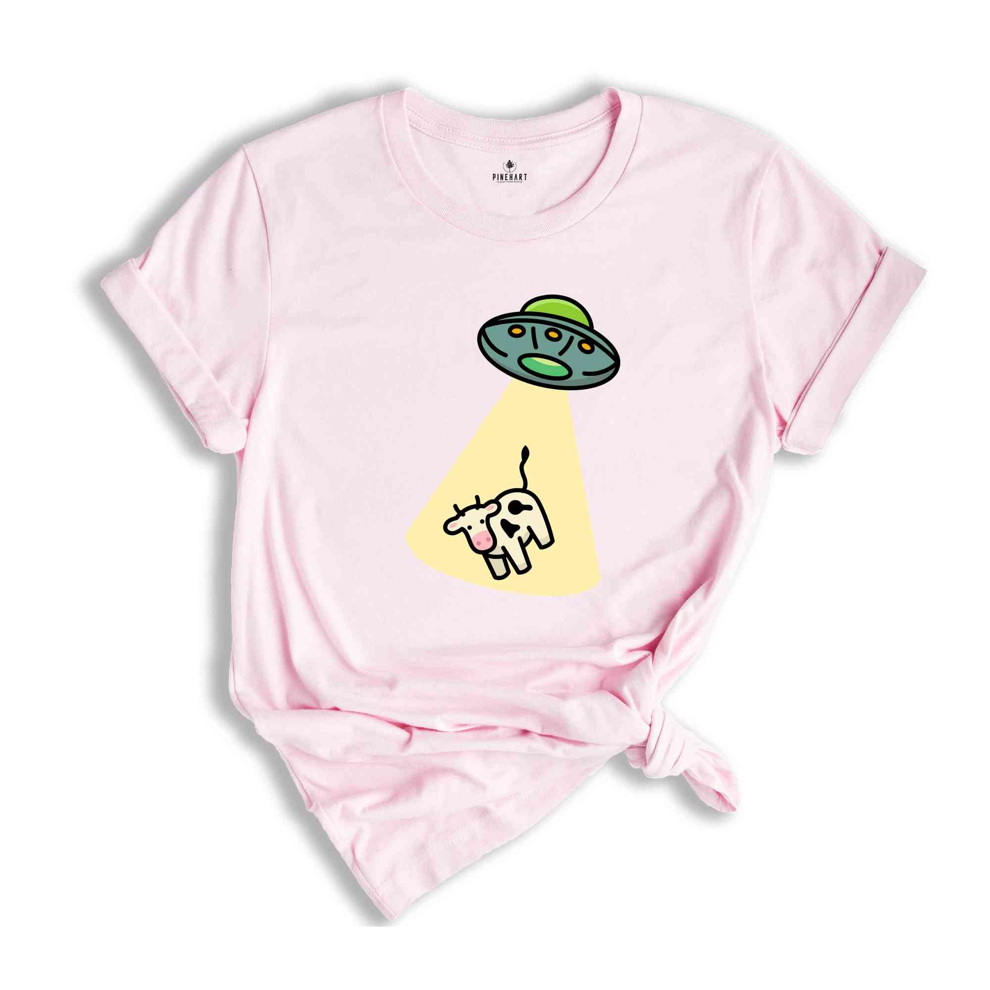 UFO Cow Abduction Shirt, Funny Ufo Shirt, Alien Abduction Shirt, Nerdy Gift, Cute Alien Shirt, Humorous Alien Shirt, Outer Space Gift