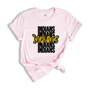 Team Mascot T-Shirt, Indians Team Shirt, Indians Football Tee, Indians Fan Gift, Indians School Tee, Indians School Spirit