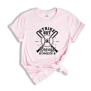 Strike Out Breast Cancer Awareness Shirt, Breast Cancer Shirt, Breast Cancer Ribbon, Cancer Survivor T-Shirt, Strike Out Tee, Cancer Shirt