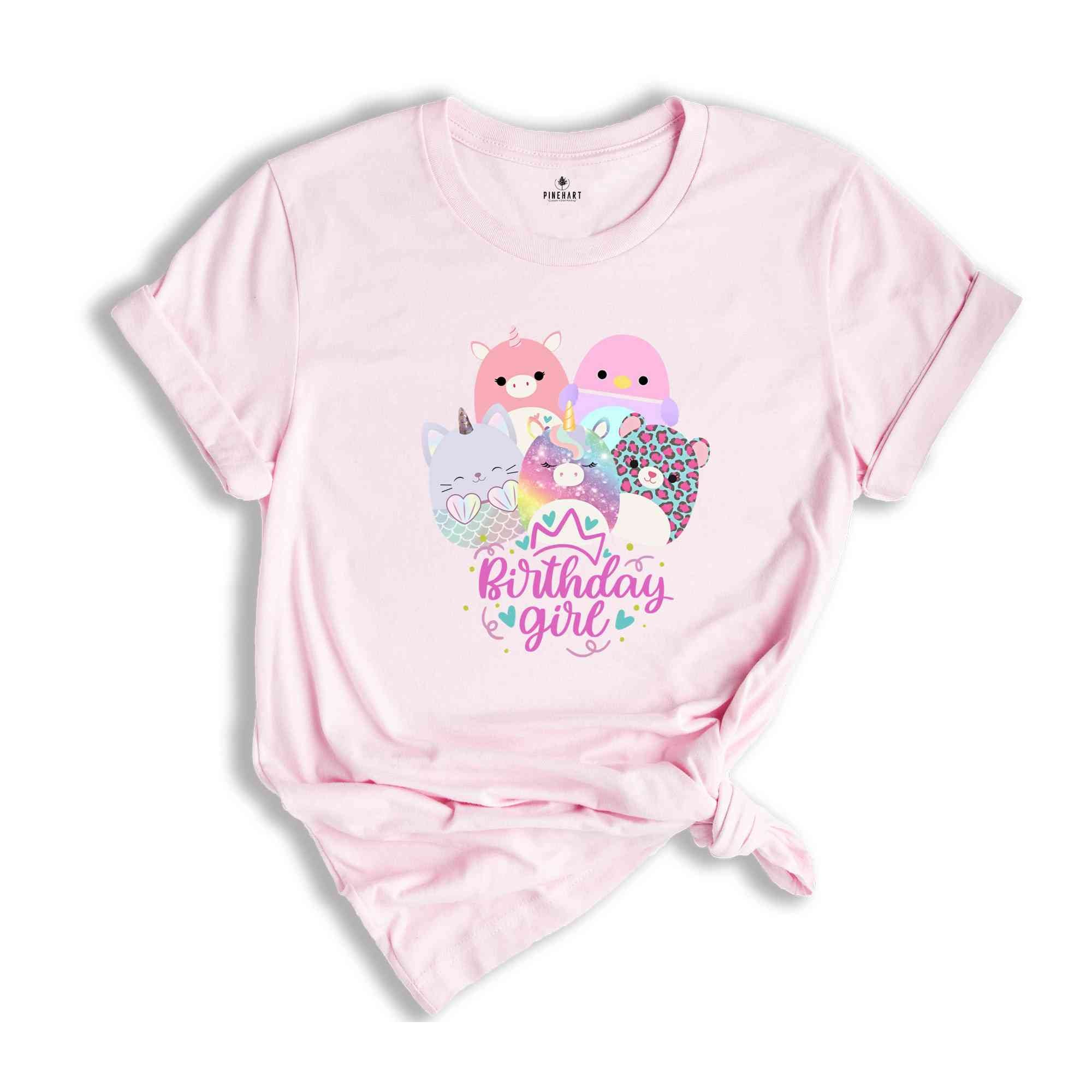 Birthday Squish Shirt, Cute Teenage Birthday, Birthday Girl Gift , 10Th Birthday, Squish Squad Shirt, Cute Squishmallow Shirt