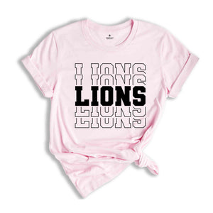 Team Mascot Shirt, lions Team Shirt, lions Team Spirit Shirt, lions Fan Shirt, lions School Shirt, lionss School Spirit