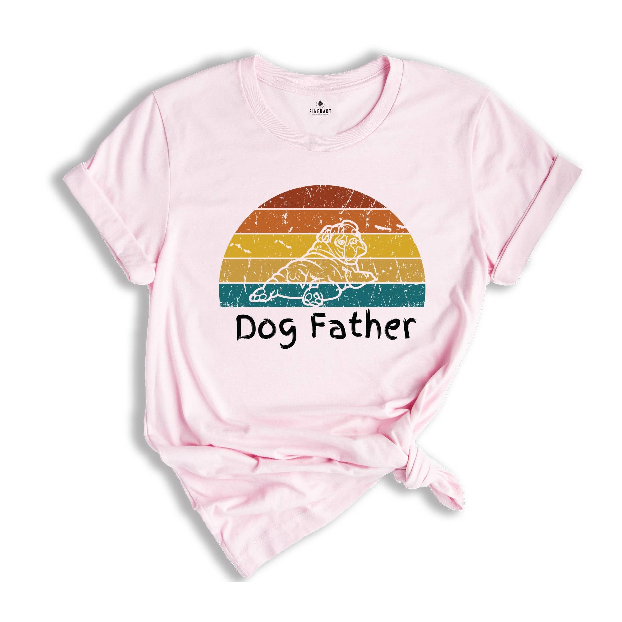 Retro Bulldog Father Shirt, Cute Bulldog Gift, Dog Lover Shirt, English Bulldog Lover Gift, Gift For Bulldog Dad