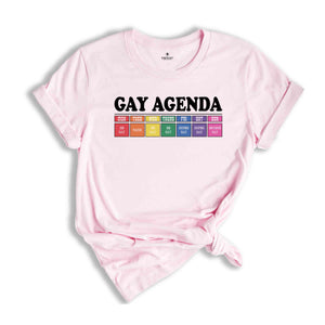 Gay Agenda Shirt, Gay Shirt, Lesbian Shirt, Cute Pride Shirt, Pride Ally Shirt, LGBTQ Shirt, Pride Month Shirt, Love Is Love Shirt