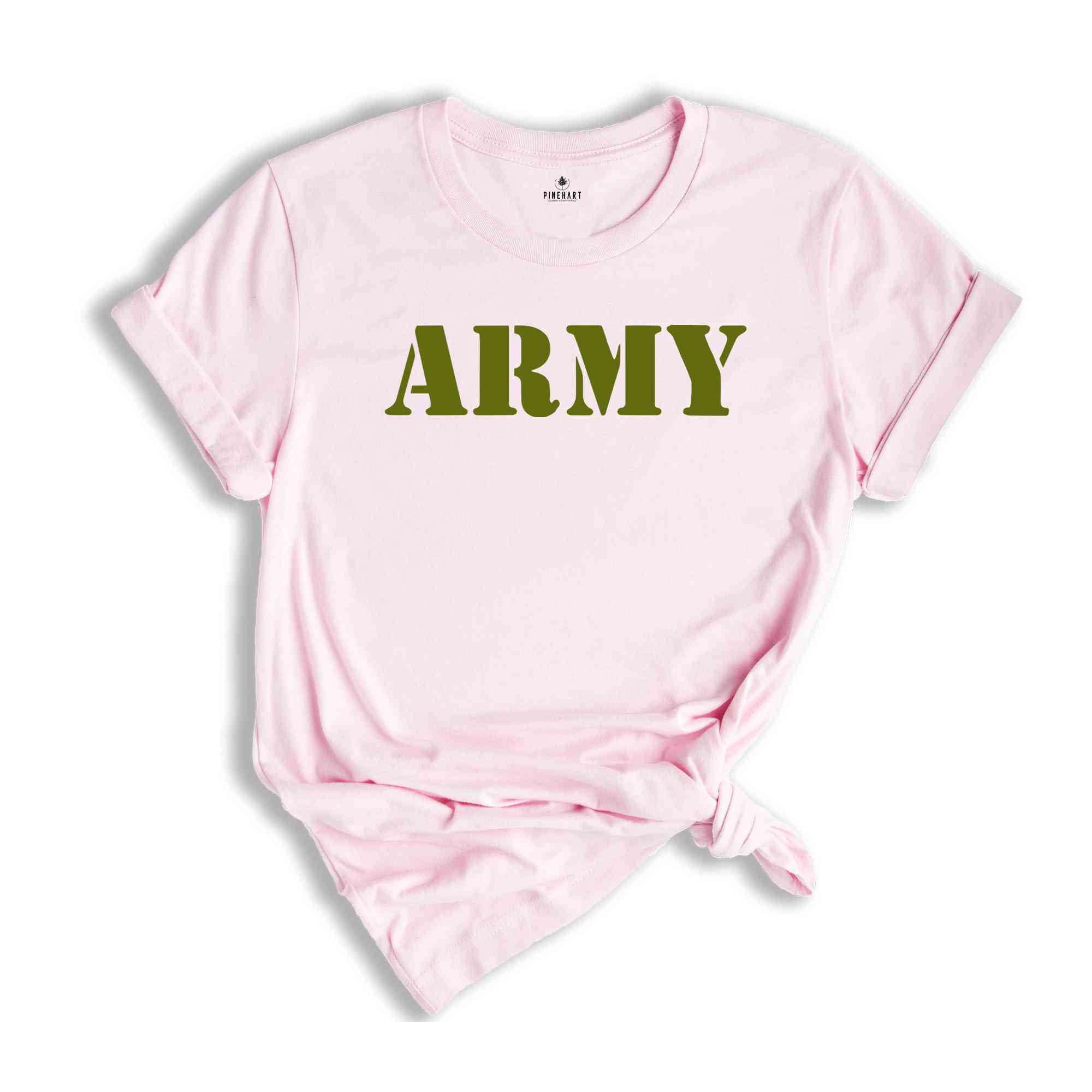 Army Shirt With Name, Personalized Army T-Shirt, Custom Army Tee With Name, Gift for Army Wife, Gift for Army Mom