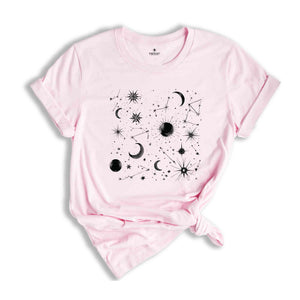 Celestial Shirt, Stars Shirt, Spiritual Shirt, Aesthetic Shirt, Moon Tee, Space Shirt, Astronomy Lovers Shirt