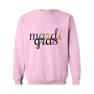 Retro Mardi Gras Hoodie, Mardi Gras Sweatshirt, New Orleans Sweatshirt, Fat Tuesday Outfit, Women Mardi Gras Sweatshirt, Mardi Gras Sweater