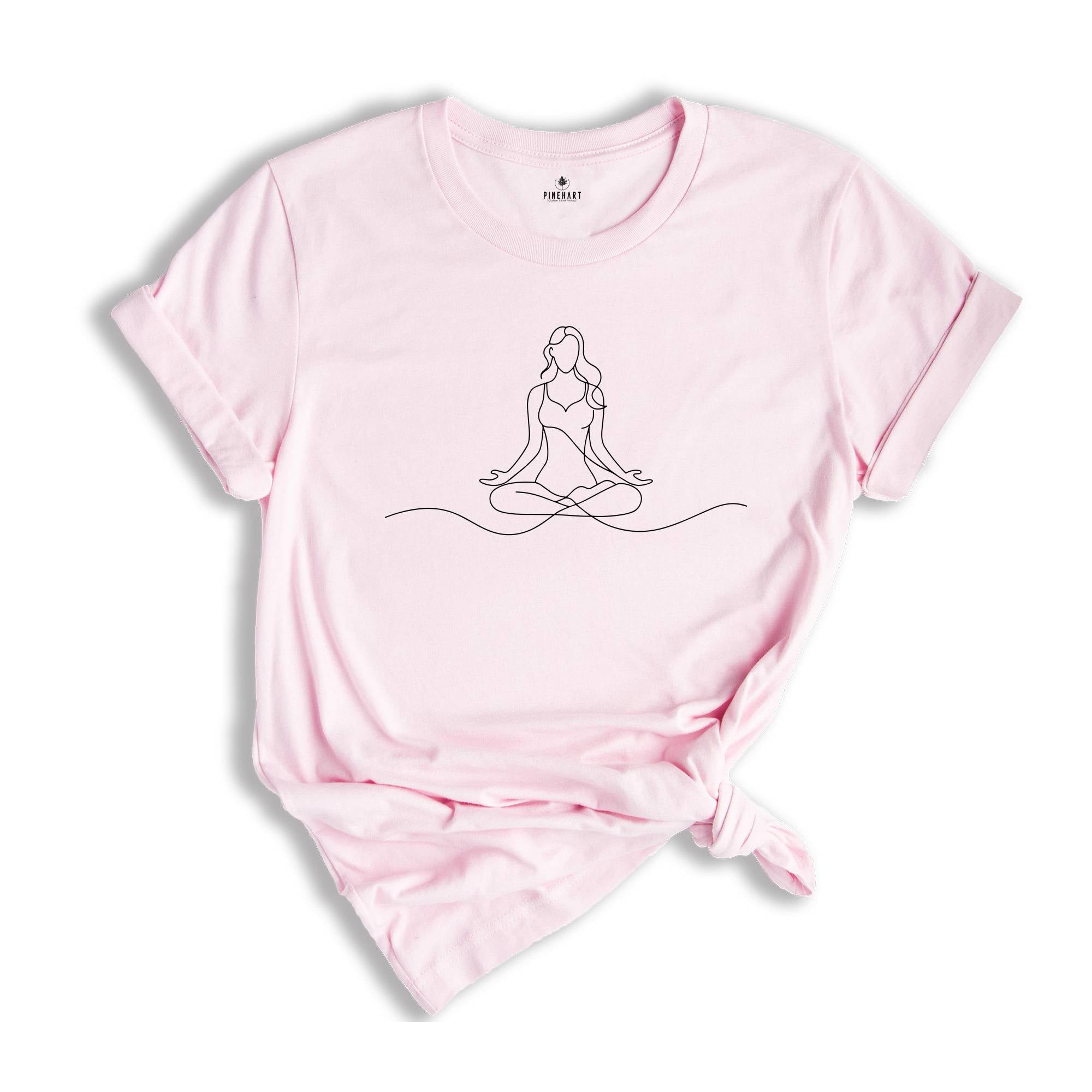 Yoga T-Shirt, Mindful Movement Gift for Mom, Birthday Surprise for Yoga Lover Shirt, Positive Vibes for Mother Tee