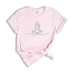 Yoga T-Shirt, Mindful Movement Gift for Mom, Birthday Surprise for Yoga Lover Shirt, Positive Vibes for Mother Tee