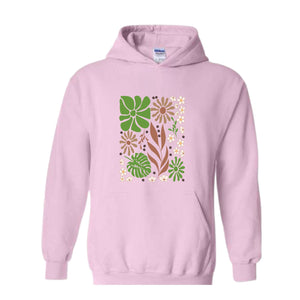 Boho Flowers Sweatshirt, Women Floral Minimalist Sweatshirt, Floral Sweatshirt, Boho Wildflowers Sweatshirt, Boho Floral Hoodie