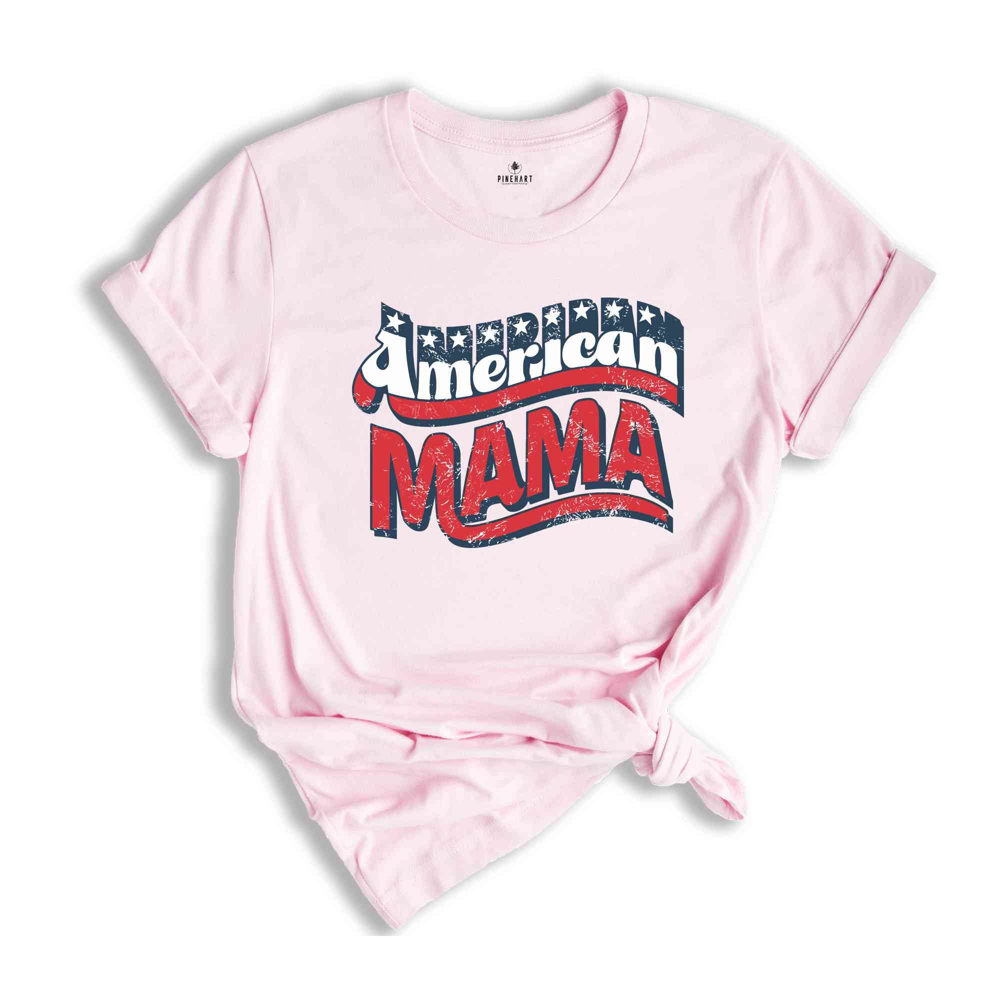 Retro American Mama Shirt, 4th Of July Shirt, Retro American Mama Shirt, Red White and Blue Shirt, Independence Day Tee