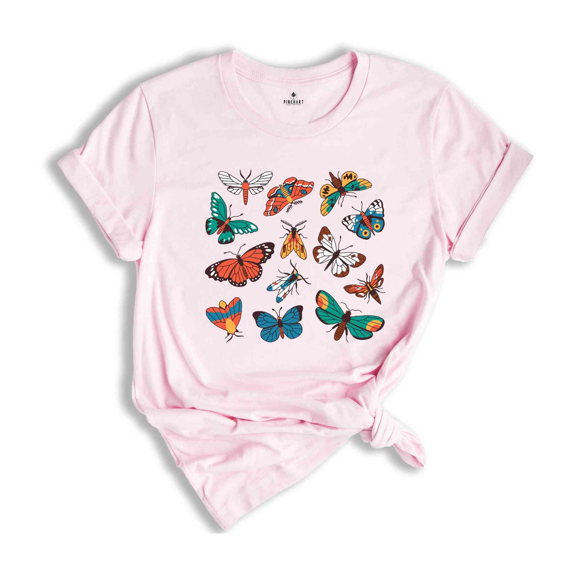 Vintage Butterflies Shirt, Retro Butterfly Shirt, Mothers Day Gift Shirt, Nature Lover Gift, Boho Shirt