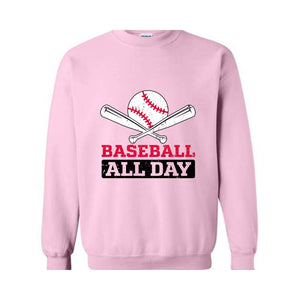 Baseball All Day Sweatshirt, Vintage Sweatshirts, Baseball Sweatshirt, Retro Baseball Sweatshirt, Retro Sweatshirts