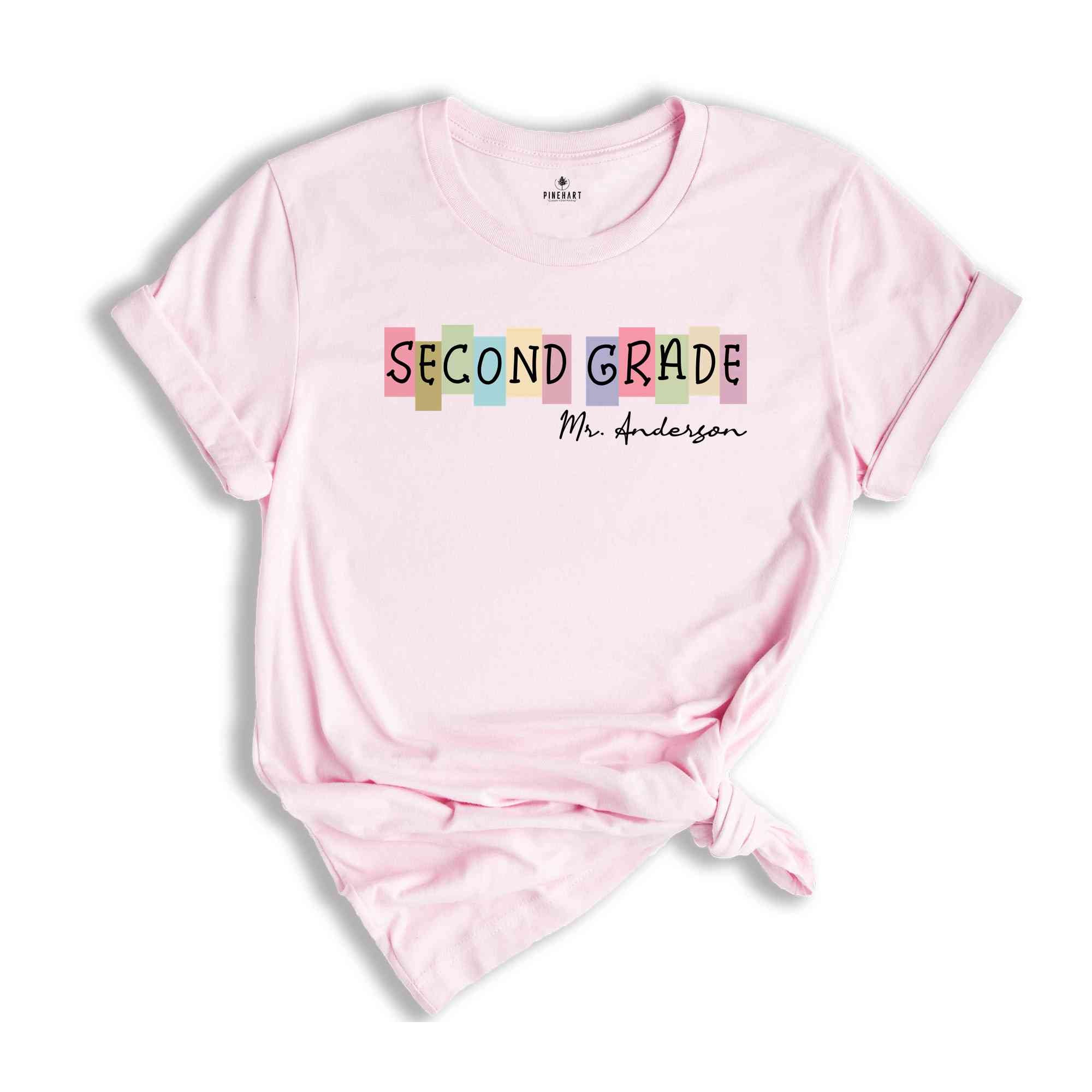 Second Grade Teacher T-shirt, 2nd Grade Teacher Shirt, Second Grade Teacher, 2nd Grade Teacher Shirt, Custom Grade Tee